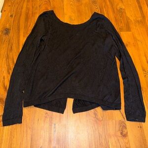 Express Women's Black Long Sleeve Top Size M
